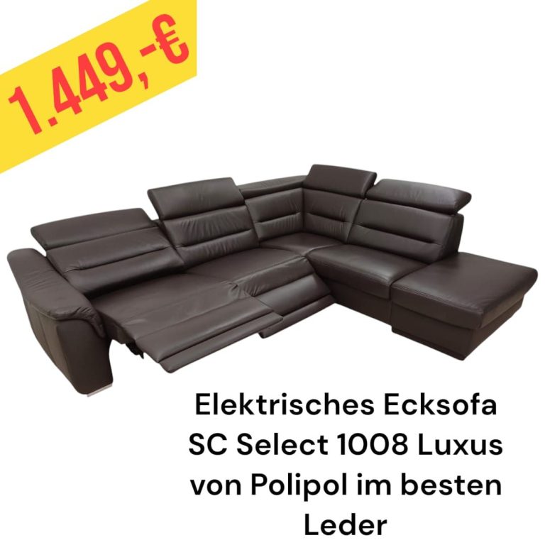 Polinova Ecksofa aus anti-aging Glattleder, Preis: 579 €