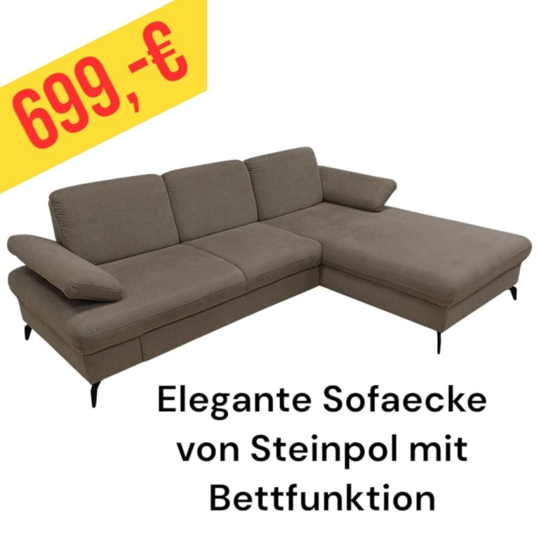 Schwarze elektrische Ledercouch mit Relax-Ecke und USB-Schnittstelle, Preis: 1.190 €