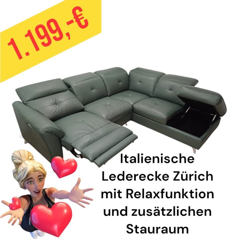 Polinova Ecksofa aus anti-aging Glattleder, Preis: 579 €