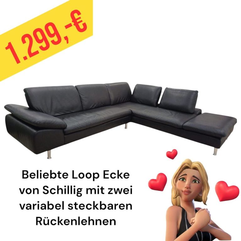 Polinova Ecksofa aus anti-aging Glattleder, Preis: 579 €