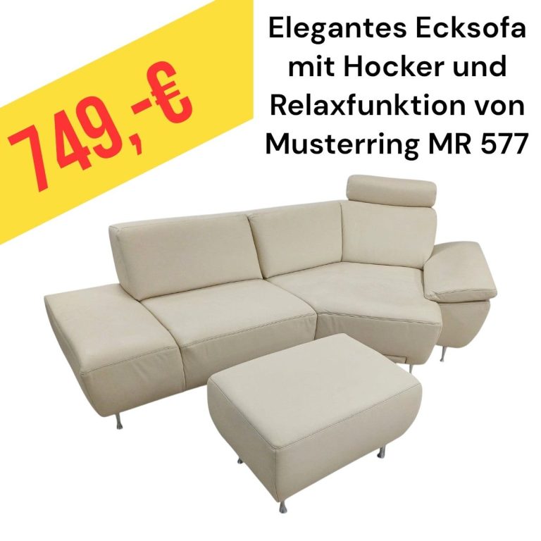 Polinova Ecksofa aus anti-aging Glattleder, Preis: 579 €