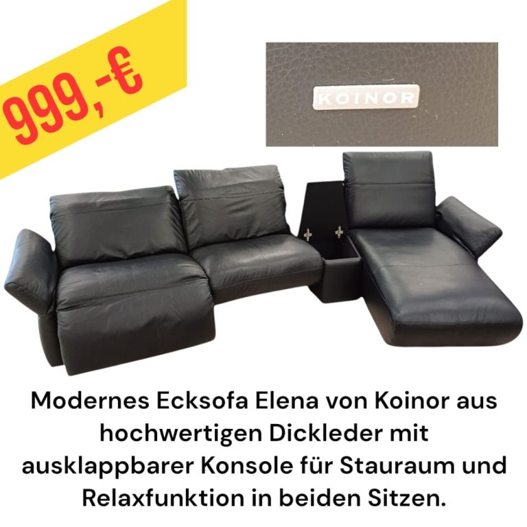 Polinova Ecksofa aus anti-aging Glattleder, Preis: 579 €