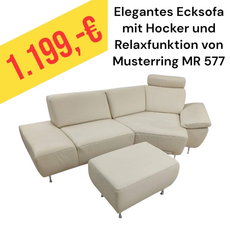 Polinova Ecksofa aus anti-aging Glattleder, Preis: 579 €