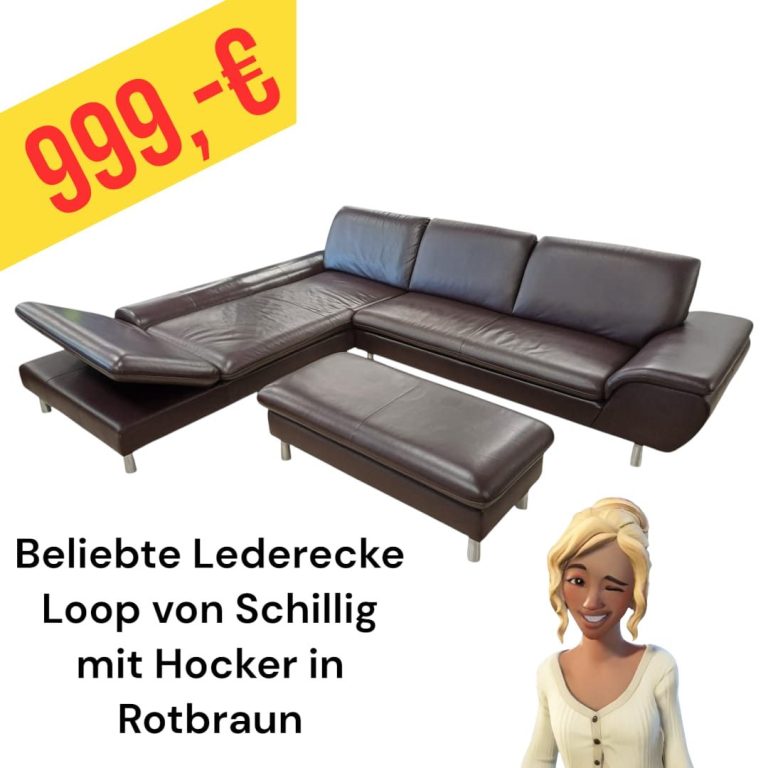 Polinova Ecksofa aus anti-aging Glattleder, Preis: 579 €