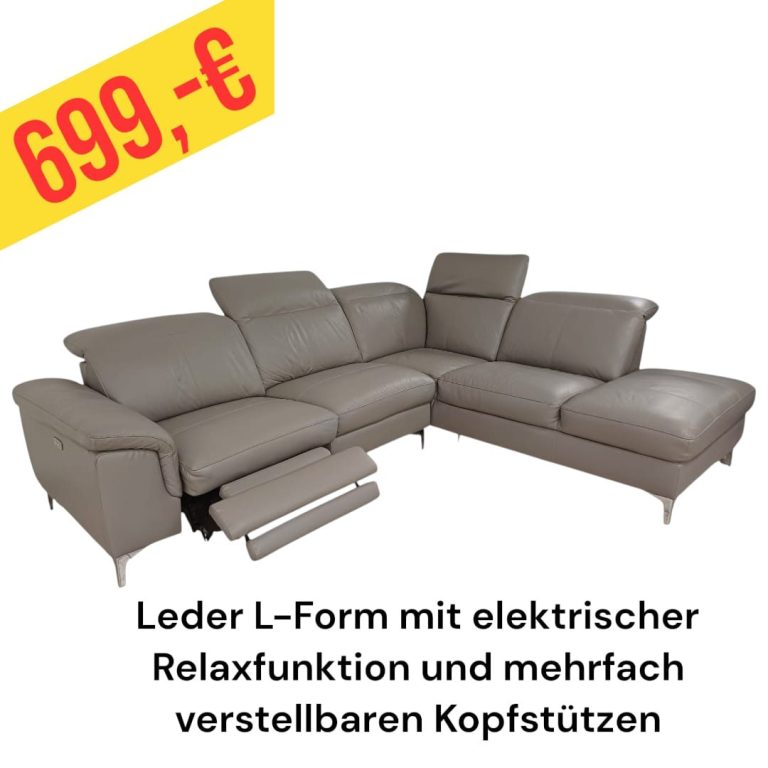 Polinova Ecksofa aus anti-aging Glattleder, Preis: 579 €