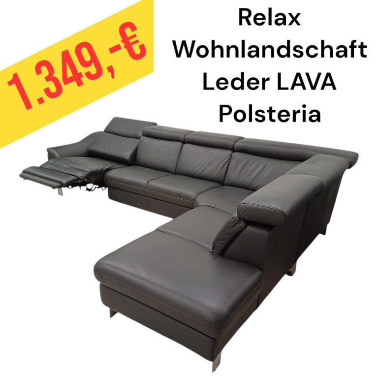 Polinova Ecksofa aus anti-aging Glattleder, Preis: 579 €
