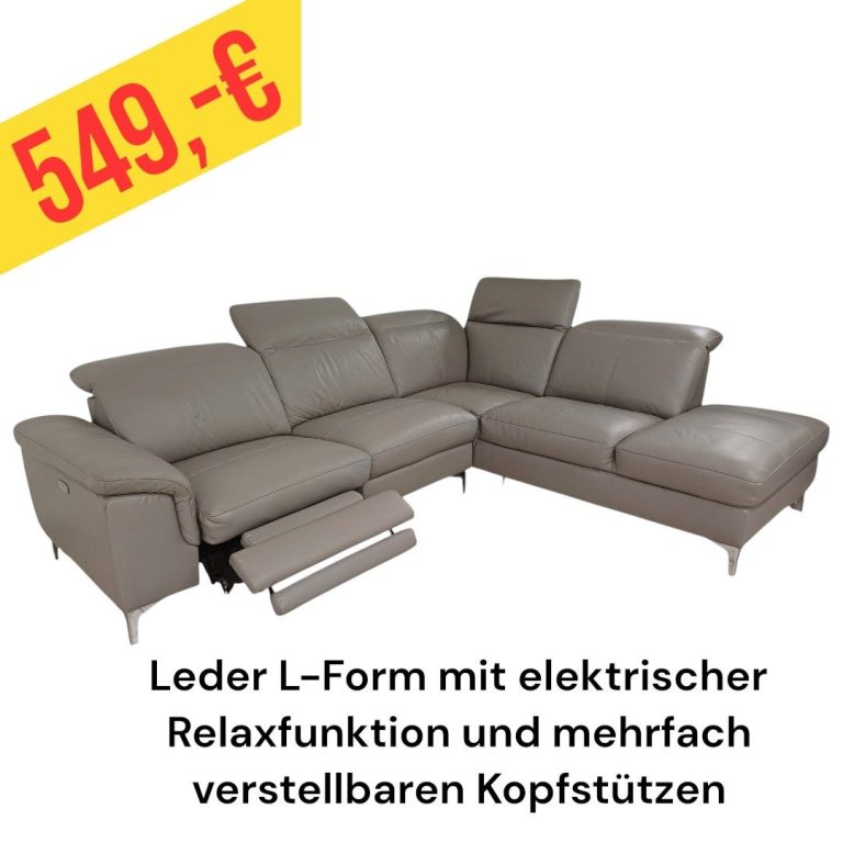 Polinova Ecksofa aus anti-aging Glattleder, Preis: 579 €