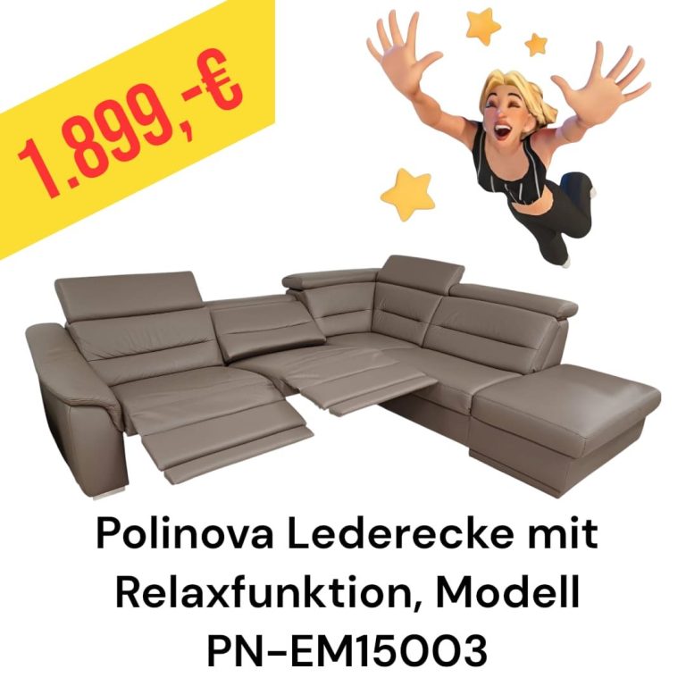 Polinova Ecksofa aus anti-aging Glattleder, Preis: 579 €