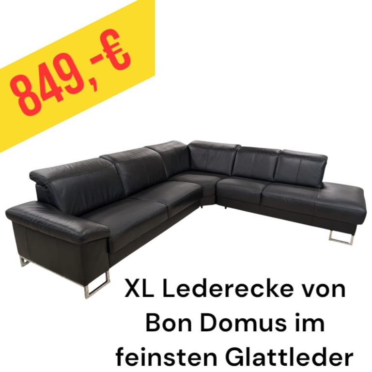 Polinova Ecksofa aus anti-aging Glattleder, Preis: 579 €