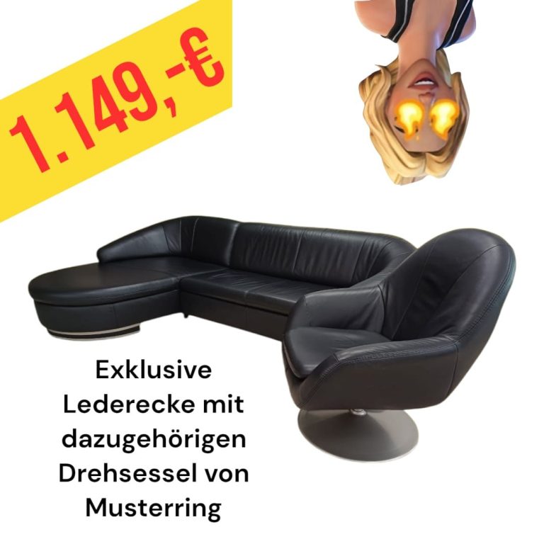 Polinova Ecksofa aus anti-aging Glattleder, Preis: 579 €