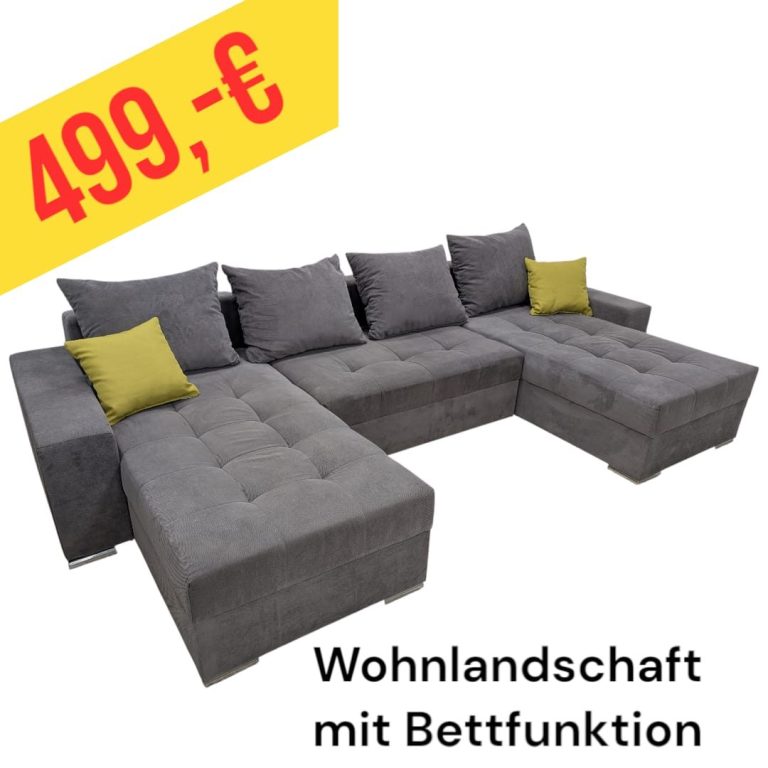 Braune Ledercouch von Musterring mit Kopfstütze und Federkern, Preis: 799 €.